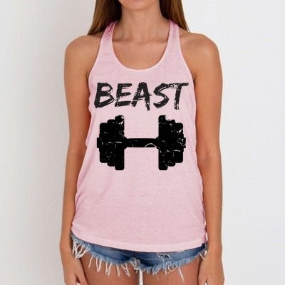 Beast Gym Logo Women's Knotted Racerback Tank