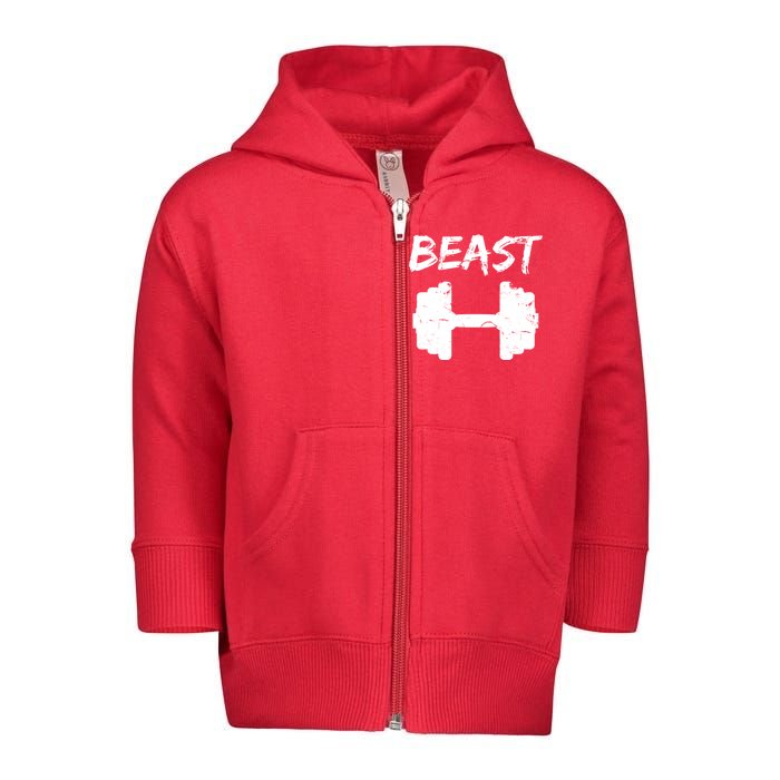 Beast Gym Logo Toddler Zip Fleece Hoodie