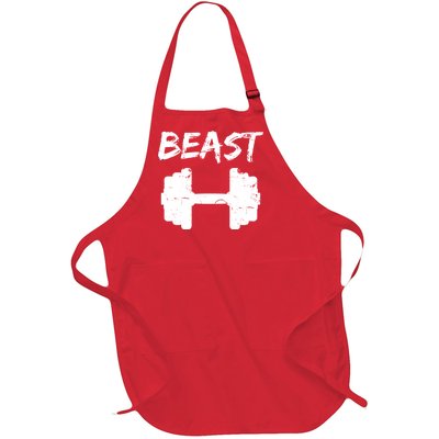 Beast Gym Logo Full-Length Apron With Pockets