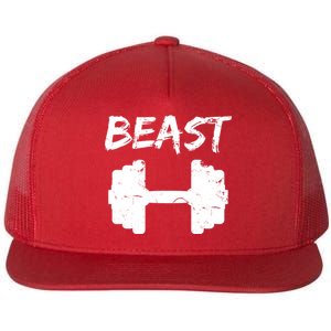 Beast Gym Logo Flat Bill Trucker Hat