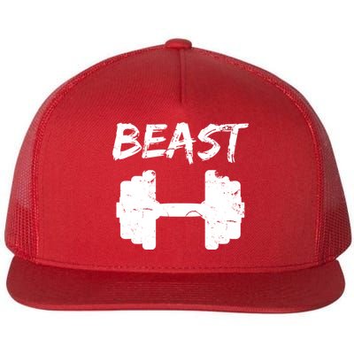 Beast Gym Logo Flat Bill Trucker Hat