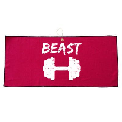 Beast Gym Logo Large Microfiber Waffle Golf Towel