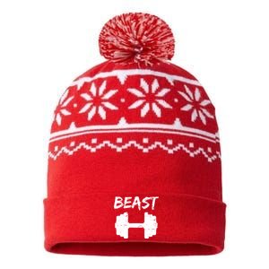 Beast Gym Logo USA-Made Snowflake Beanie