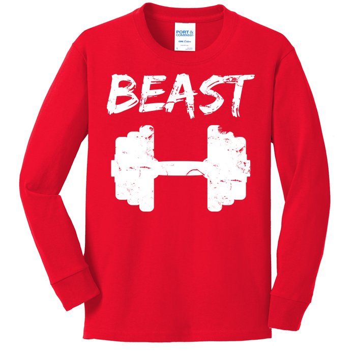 Beast Gym Logo Kids Long Sleeve Shirt