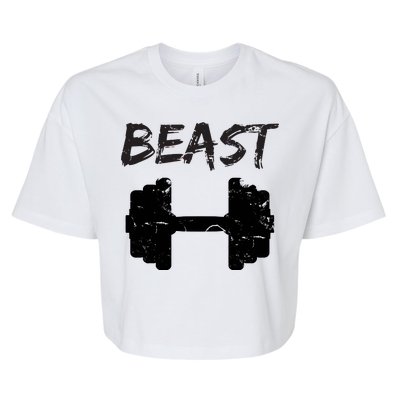 Beast Gym Logo Bella+Canvas Jersey Crop Tee