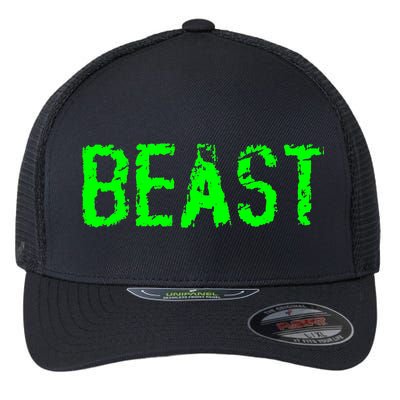 Beast Gym Workout Mode Fitness Logo Flexfit Unipanel Trucker Cap