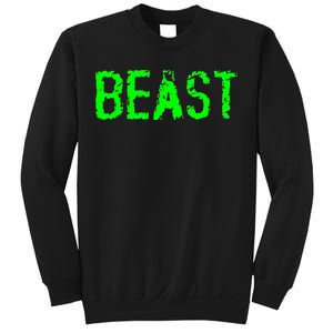 Beast Gym Workout Mode Fitness Logo Sweatshirt