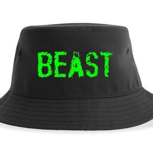 Beast Gym Workout Mode Fitness Logo Sustainable Bucket Hat