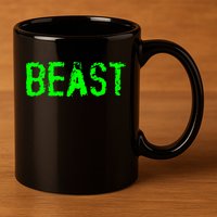 Beast Gym Workout Mode Fitness Logo 11oz C Handle Ceramic Mug