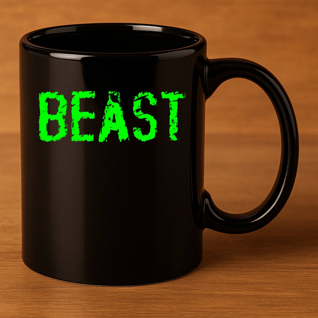 Beast Gym Workout Mode Fitness Logo 11oz C Handle Ceramic Mug