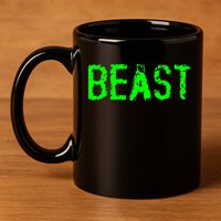 Beast Gym Workout Mode Fitness Logo 11oz C Handle Ceramic Mug