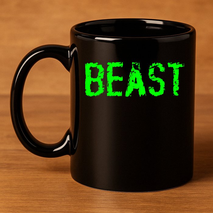 Beast Gym Workout Mode Fitness Logo 11oz C Handle Ceramic Mug