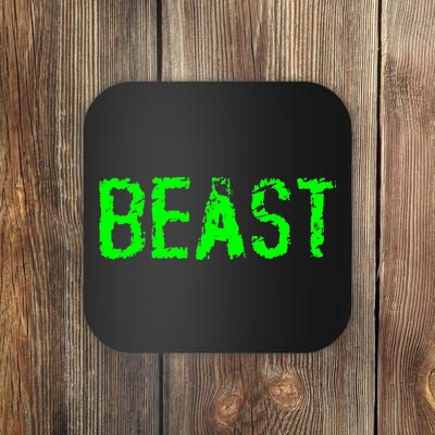 Beast Gym Workout Mode Fitness Logo Coaster