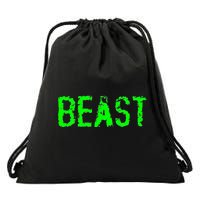 Beast Gym Workout Mode Fitness Logo Drawstring Bag