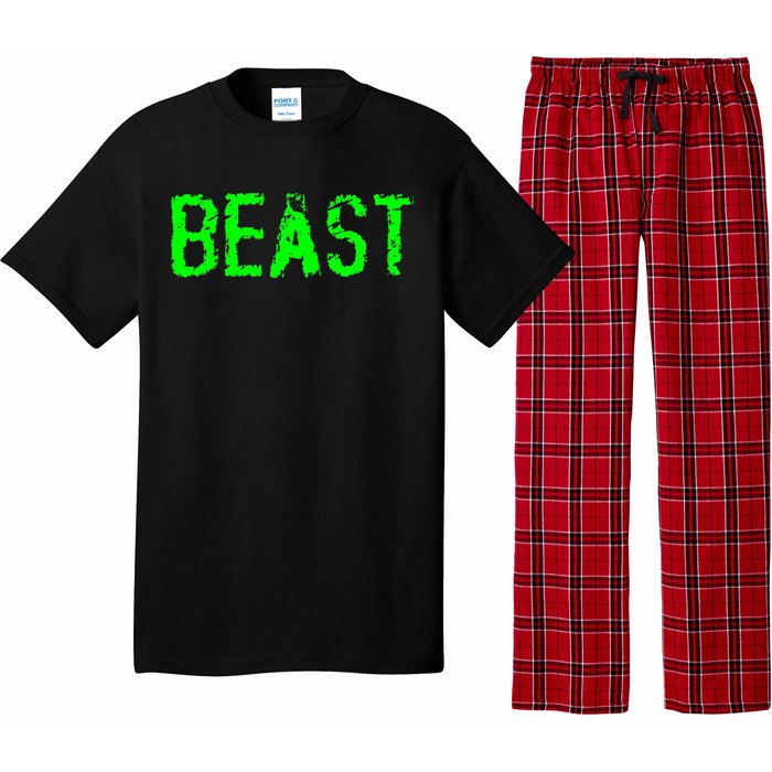 Beast Gym Workout Mode Fitness Logo Pajama Set