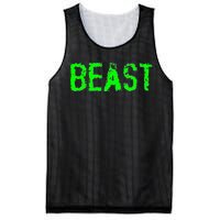 Beast Gym Workout Mode Fitness Logo Mesh Reversible Basketball Jersey Tank