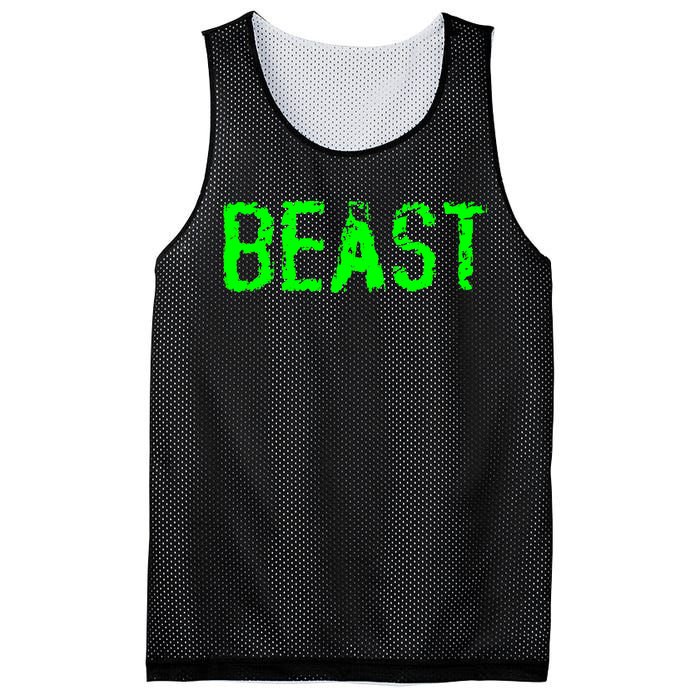 Beast Gym Workout Mode Fitness Logo Mesh Reversible Basketball Jersey Tank