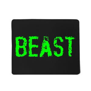 Beast Gym Workout Mode Fitness Logo Mousepad