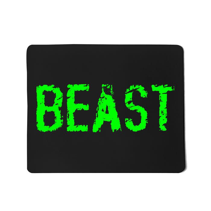 Beast Gym Workout Mode Fitness Logo Mousepad