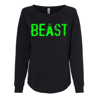 Beast Gym Workout Mode Fitness Logo Womens California Wash Sweatshirt