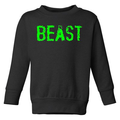 Beast Gym Workout Mode Fitness Logo Toddler Sweatshirt