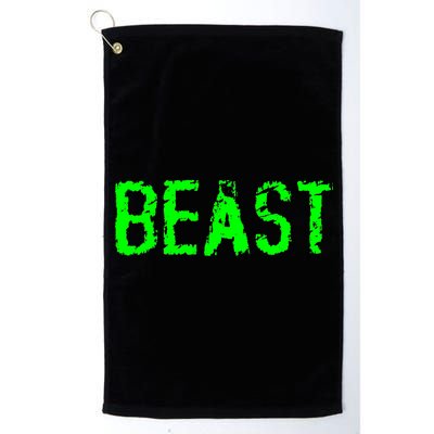 Beast Gym Workout Mode Fitness Logo Platinum Collection Golf Towel