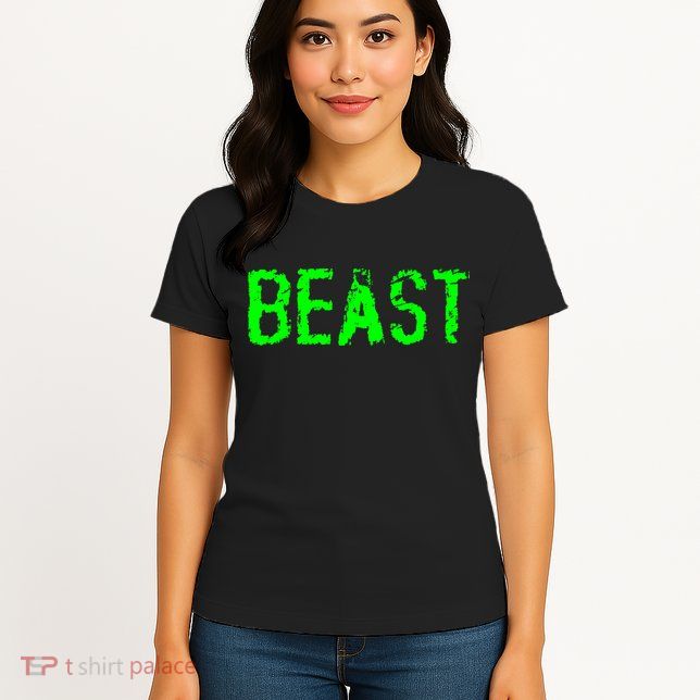 Beast Gym Workout Mode Fitness Logo Womens T-Shirt