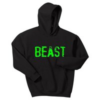 Beast Gym Workout Mode Fitness Logo Kids Hoodie