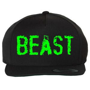 Beast Gym Workout Mode Fitness Logo Wool Snapback Cap