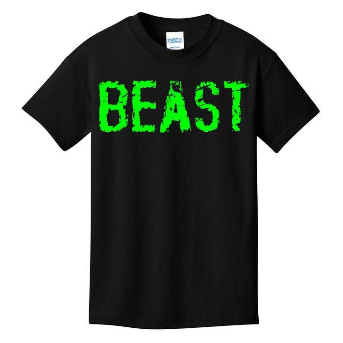 Beast Gym Workout Mode Fitness Logo Kids T-Shirt