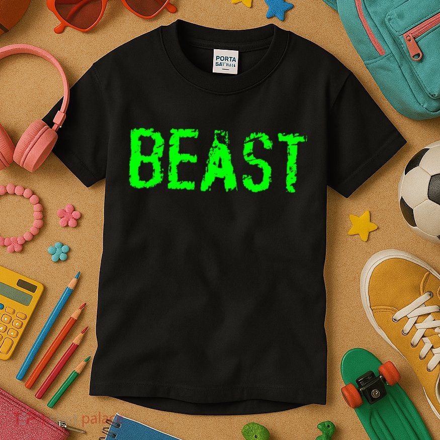 Beast Gym Workout Mode Fitness Logo Kids T-Shirt