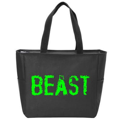 Beast Gym Workout Mode Fitness Logo Zip Tote Bag