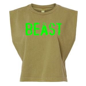 Beast Gym Workout Mode Fitness Logo Garment-Dyed Women's Muscle Tee