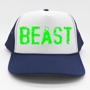 Beast Gym Workout Mode Fitness Logo Trucker Hat