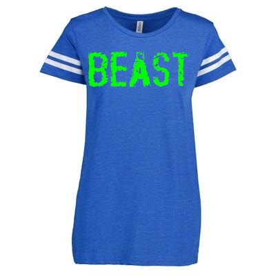 Beast Gym Workout Mode Fitness Logo Enza Ladies Jersey Football T-Shirt