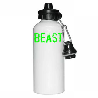 Beast Gym Workout Mode Fitness Logo Aluminum Water Bottle