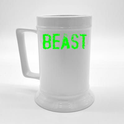 Beast Gym Workout Mode Fitness Logo Beer Stein