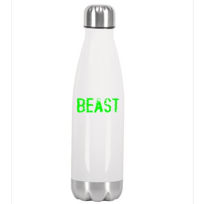 Beast Gym Workout Mode Fitness Logo Stainless Steel Insulated Water Bottle