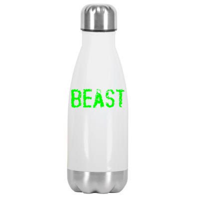 Beast Gym Workout Mode Fitness Logo Stainless Steel Insulated Water Bottle