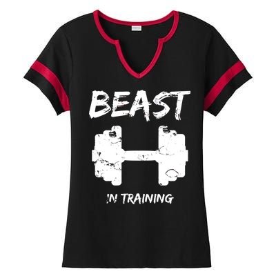 Beast In Training  Ladies Halftime Notch Neck Tee