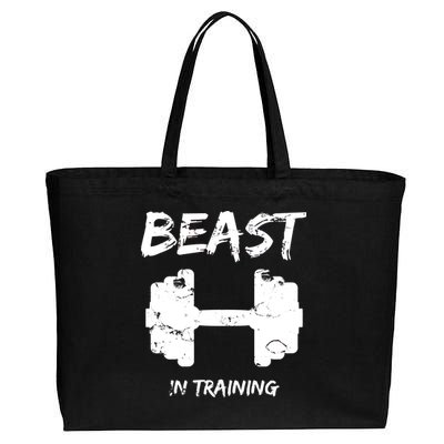 Beast In Training  Cotton Canvas Jumbo Tote