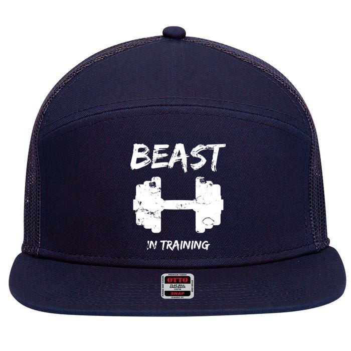 Beast In Training  7 Panel Mesh Trucker Snapback Hat