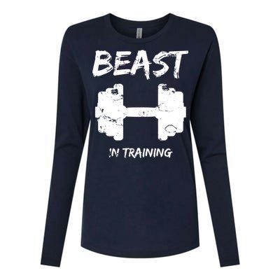 Beast In Training  Womens Cotton Relaxed Long Sleeve T-Shirt