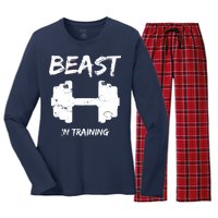 Beast In Training  Women's Long Sleeve Flannel Pajama Set 