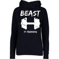 Beast In Training  Womens Funnel Neck Pullover Hood