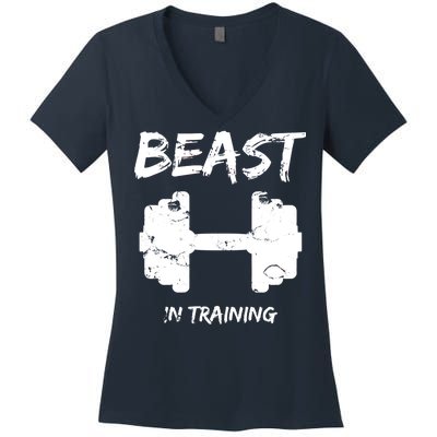 Beast In Training  Women's V-Neck T-Shirt