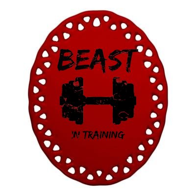 Beast In Training  Ceramic Oval Ornament