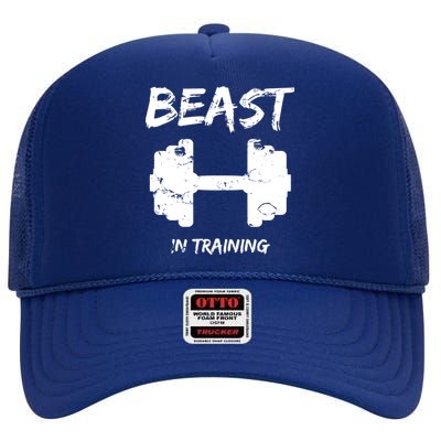 Beast In Training  High Crown Mesh Back Trucker Hat