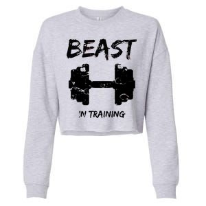 Beast In Training  Cropped Pullover Crew