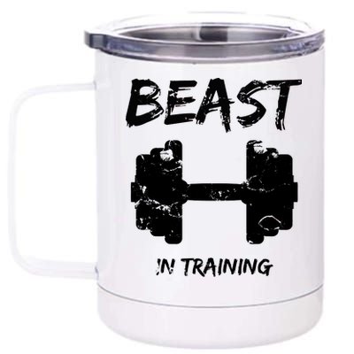 Beast In Training  12 oz Stainless Steel Tumbler Cup